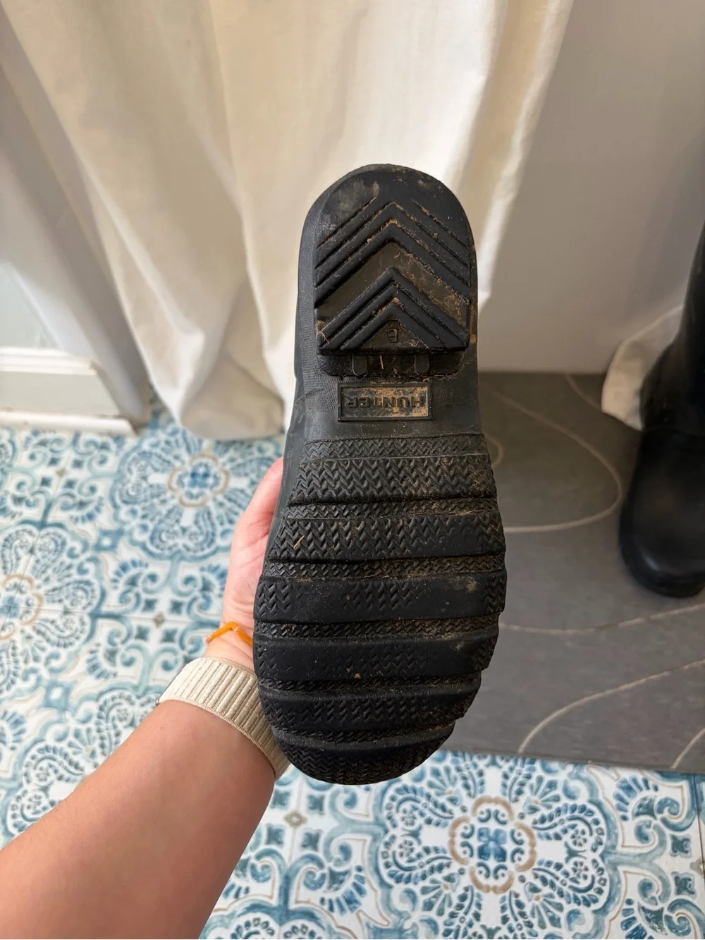Hunter Kids Black Tall Rain Boots